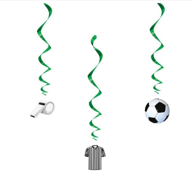 Obrázek z Závěsné spirály 3D Fotbal 3 ks 