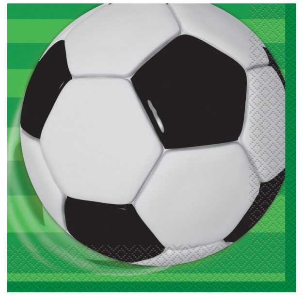 Obrázek z Papírové ubrousky 3D Fotbal 16 ks 