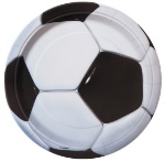Obrázek z Papírové talíře Fotbal 3D 23 cm – 8 ks 