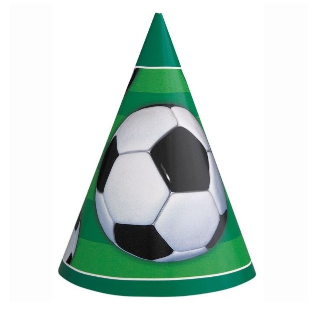 Obrázek z Papírové čepičky Fotbal 3D – 8 ks 