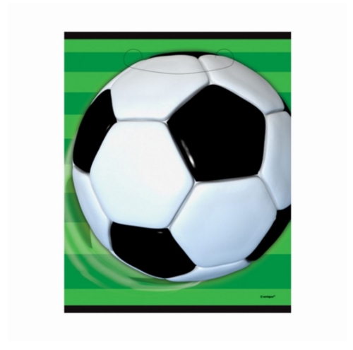 Levně Dárkové tašky Fotbal 3D 22 x 18 cm – 8 ks