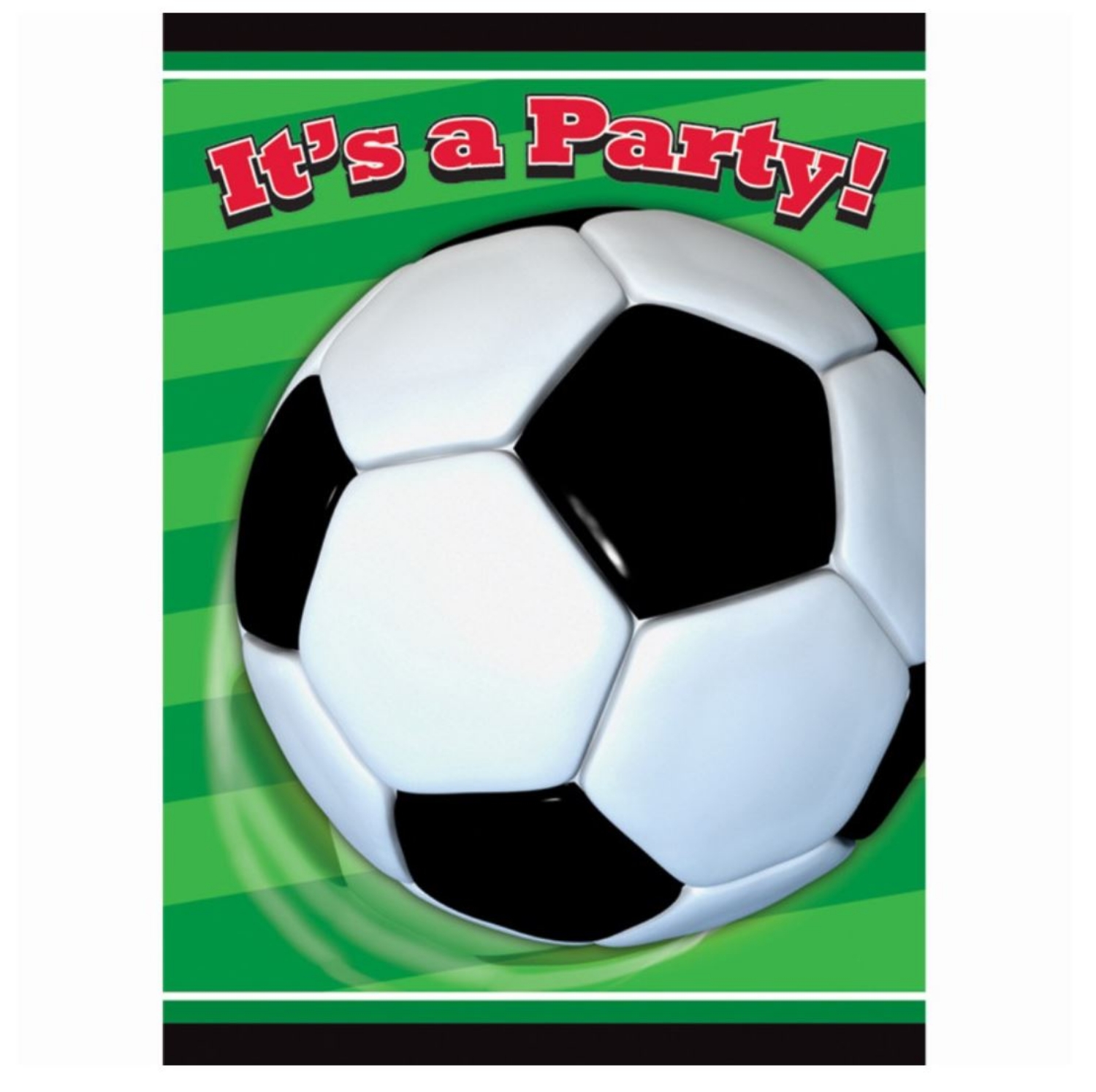 Papírové pozvánky Fotbal 3D - 8 ks