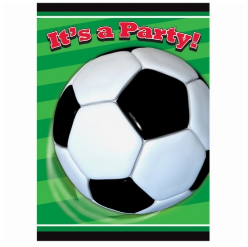 Papierové pozvánky Futbal 3D - 8 ks