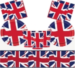 Obrázek z Papírové ubrousky Britská vlajka 33 × 33 cm – 16 ks 