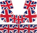 Obrázek z Papírové talíře Britská vlajka 23 cm – 8 ks 