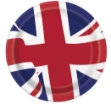 Obrázok z Papierové tanieriky s britskou vlajkou 23 cm - 8 kusov