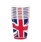 Obrázek z Papírové kelímky Britská vlajka 266 ml – 8 ks 