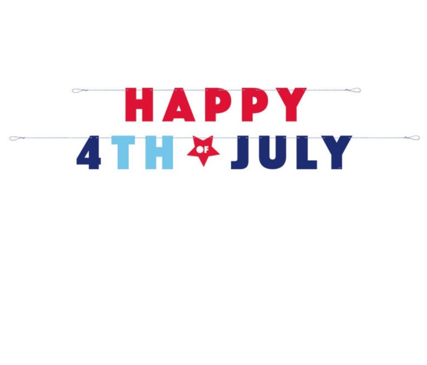 Levně Nápis Happy 4th of July – 2 ks, 260 cm