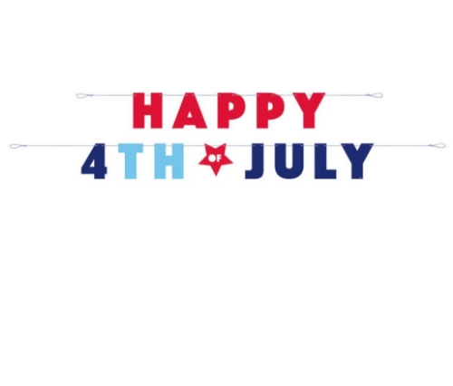 Levně Nápis Happy 4th of July – 2 ks, 260 cm