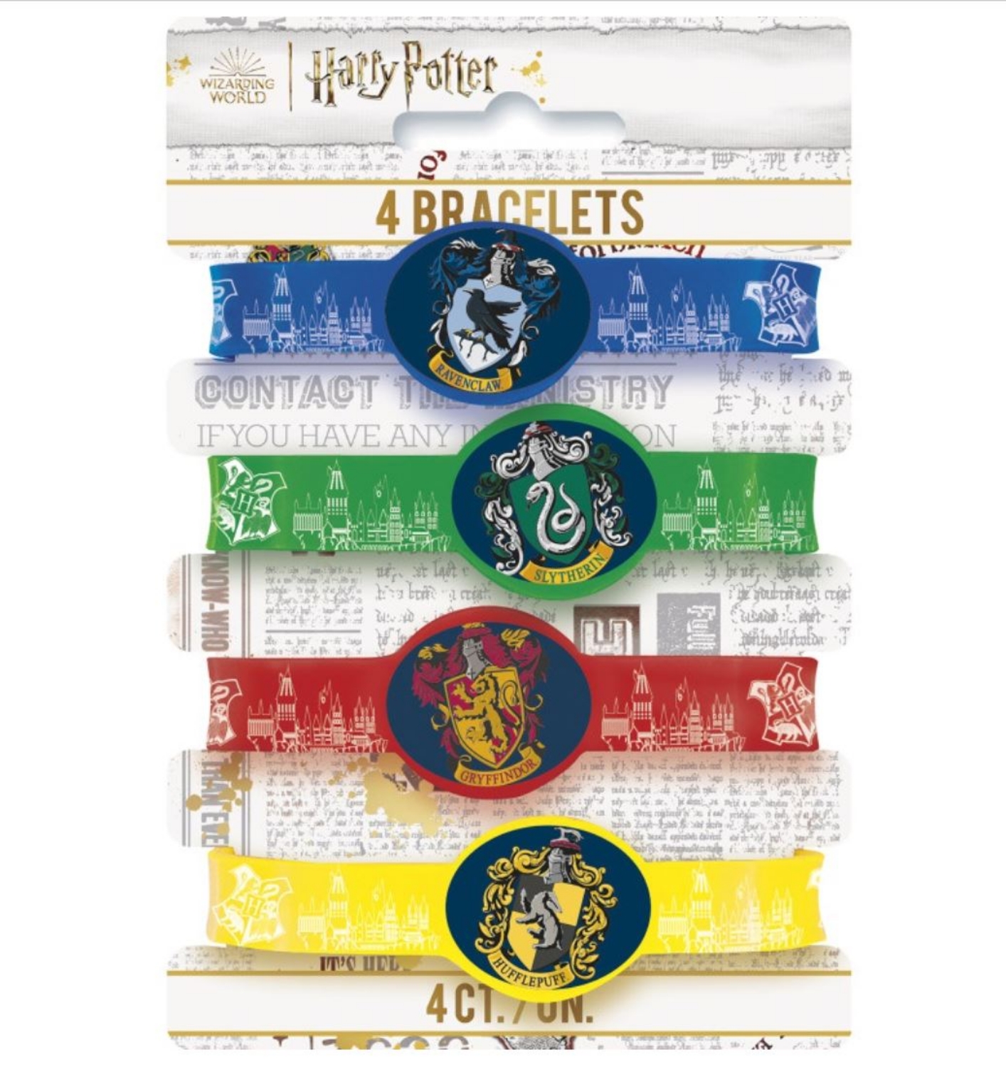 Levně Pružné náramky Harry Potter – 4 ks