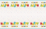 Obrázek z Plastový ubrus Happy Birthday s balónky 137 × 213 cm 