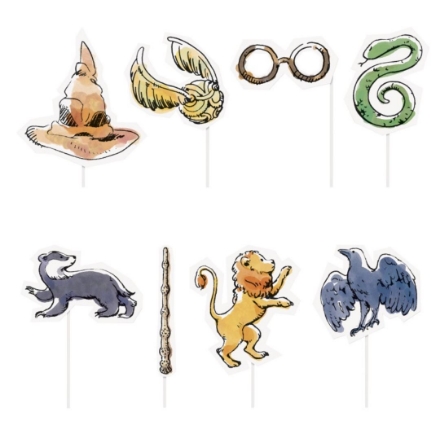Picture of Harry Potter Photo Booth Props - Hogwarts Houses, 8 pcs