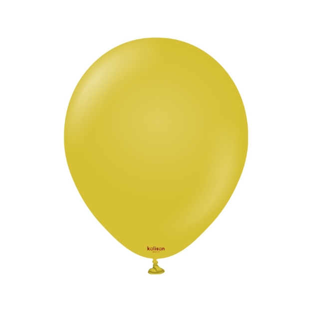 Obrázek Balonky hořčicové, Retro Mustard 13 cm/5" – 100 ks