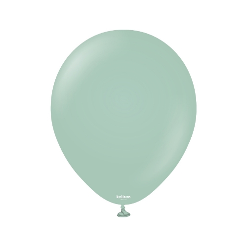 Levně Balonky ledově zelené, Retro Winter Green 13 cm/5" – 100 ks