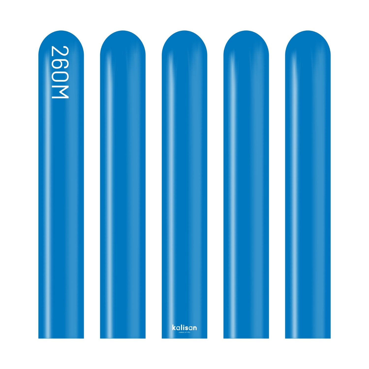 Modelovací balonky modré, Standard Blue 260M – 100 ks
