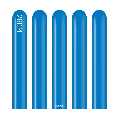 Levně Modelovací balonky modré, Standard Blue 260M – 100 ks