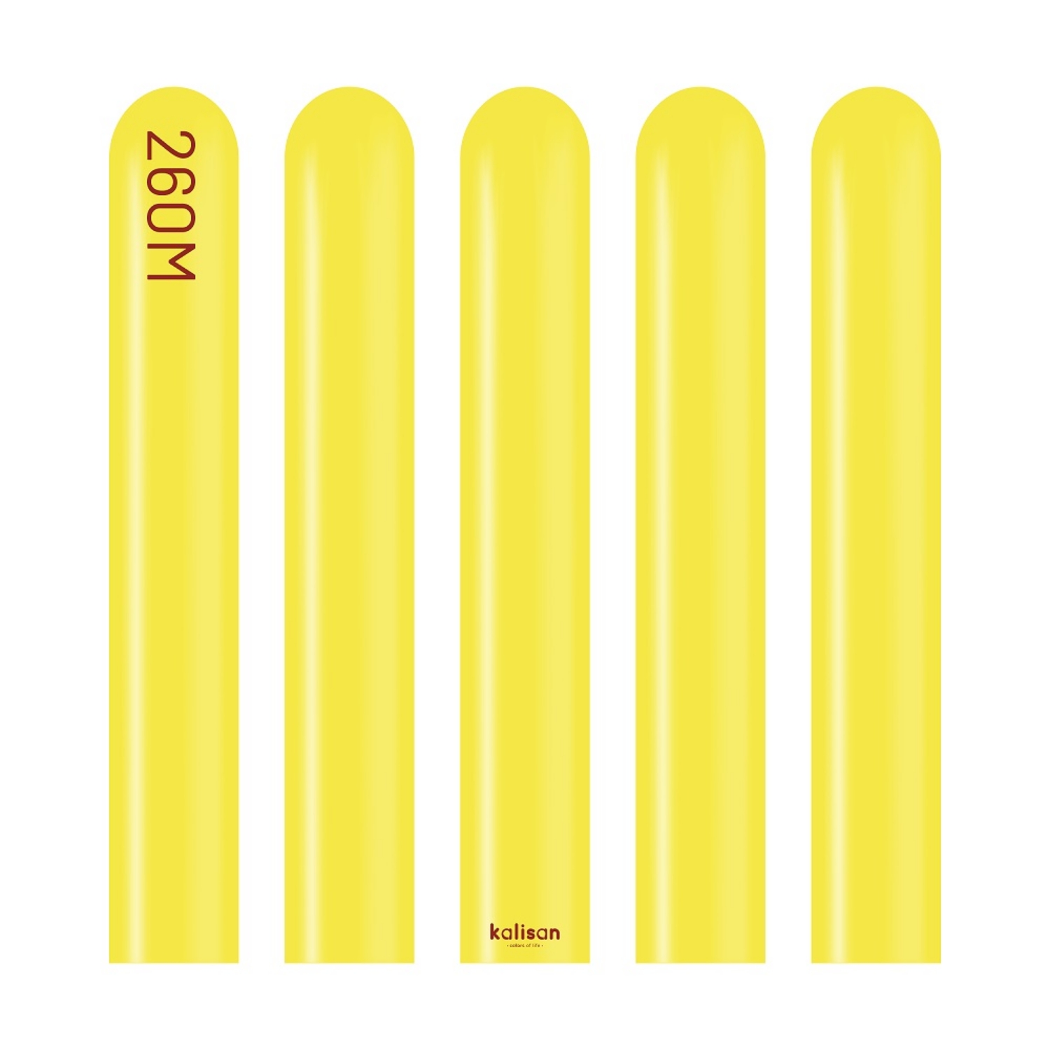 Modelovací balonky žluté, Standard Yellow 260M – 100 ks