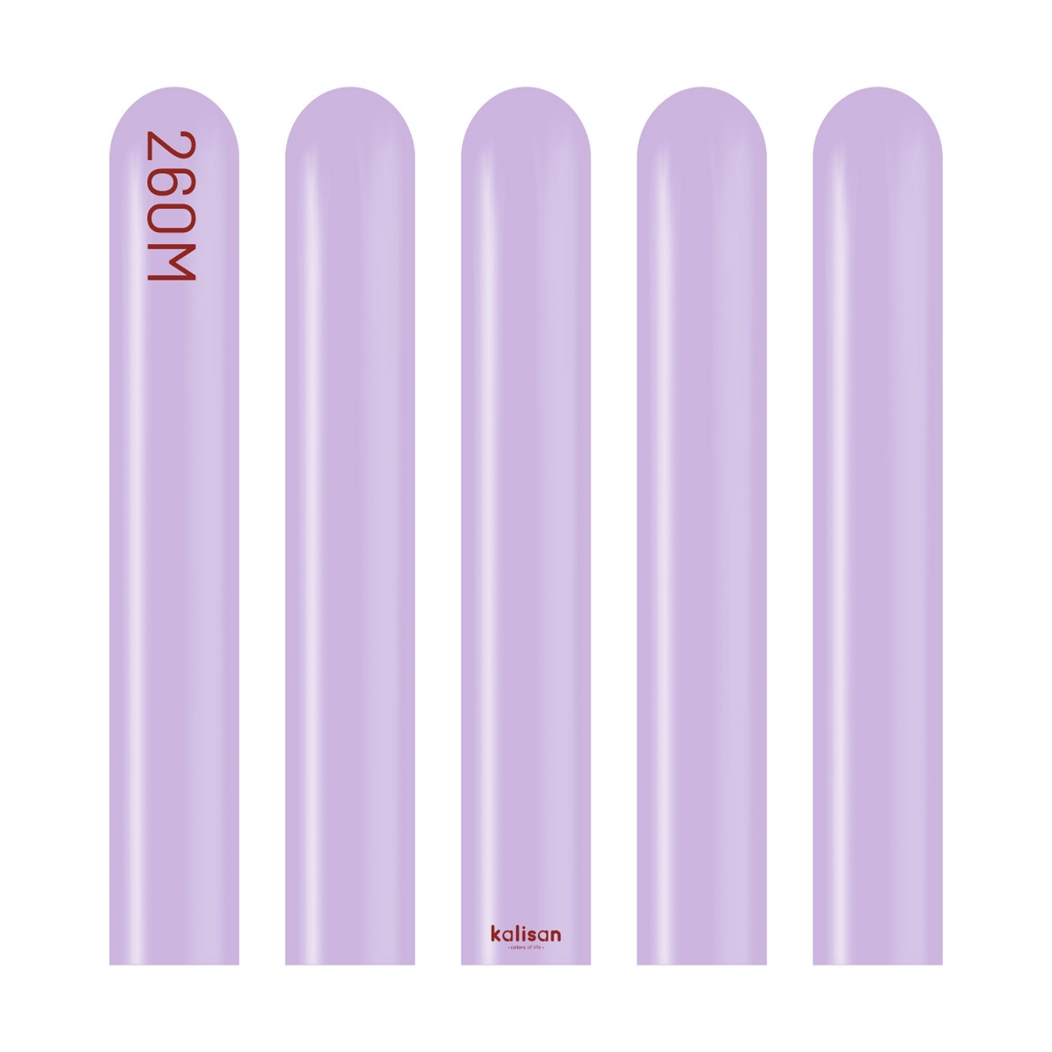 Modelovací balonky světle fialové, Standard Lilac 260M – 100 ks