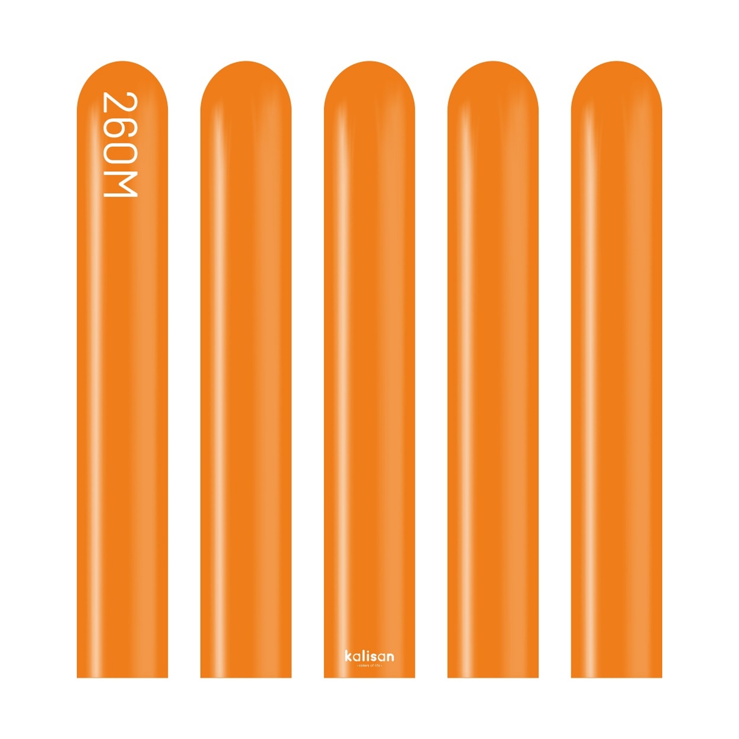 Modelovací balonky oranžové, Standard Orange 260M – 100 ks