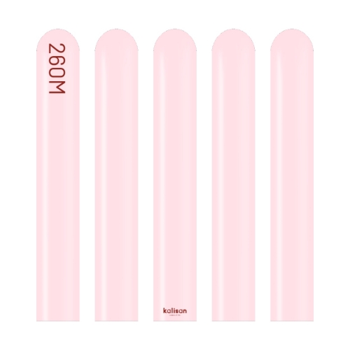 Levně Modelovací balonky světle růžové, Standard Light Pink 260M – 100 ks