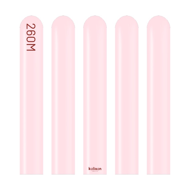 Obrázek z Modelovací balonky světle růžové, Standard Light Pink 260M – 100 ks 