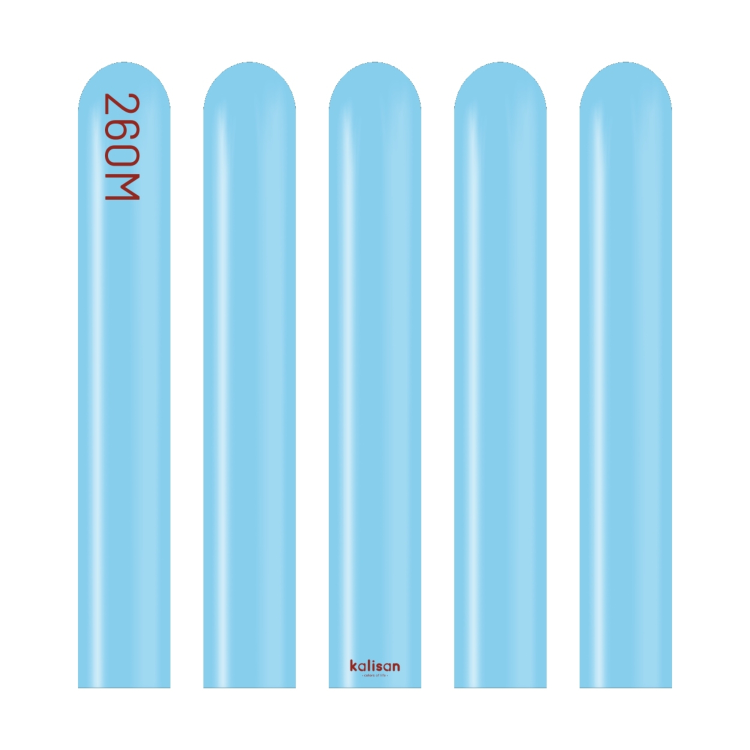 Modelovací balonky světle modré, Standard Baby Blue 260M – 100 ks