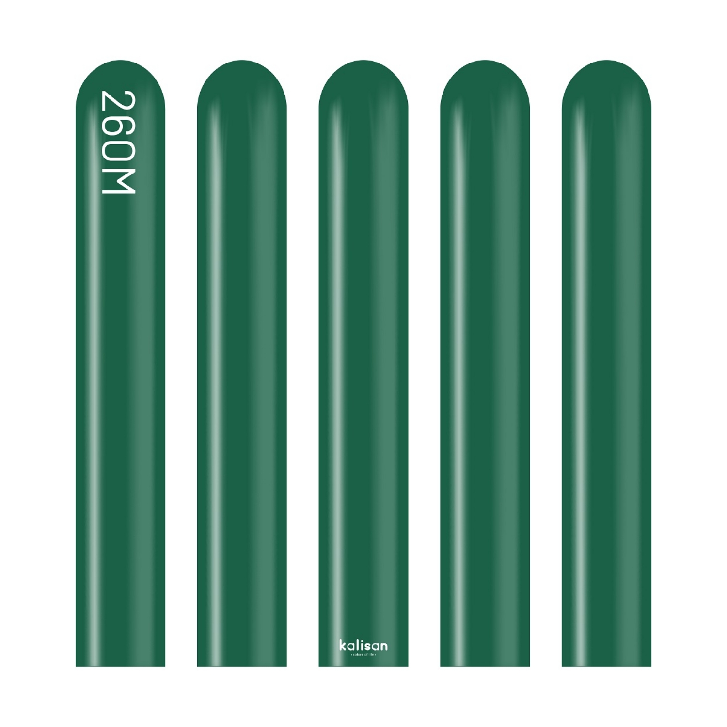 Modelovací balonky tmavě zelené, Standard Dark Green 260M – 100 ks