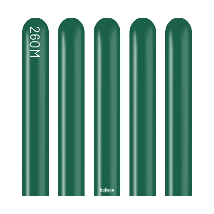 Obrázek Modelovací balonky tmavě zelené, Standard Dark Green 260M – 100 ks