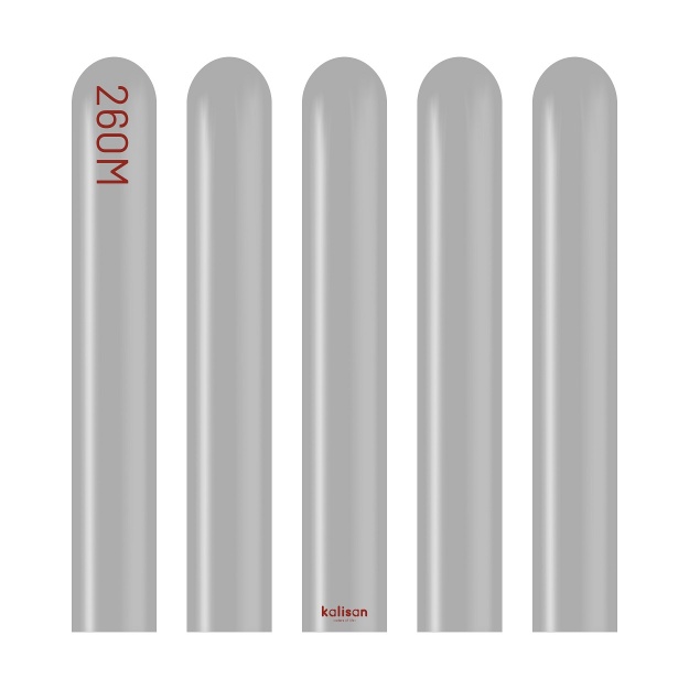 Obrázek z Modelovací balonky šedé, Standard Grey 260M – 100 ks 