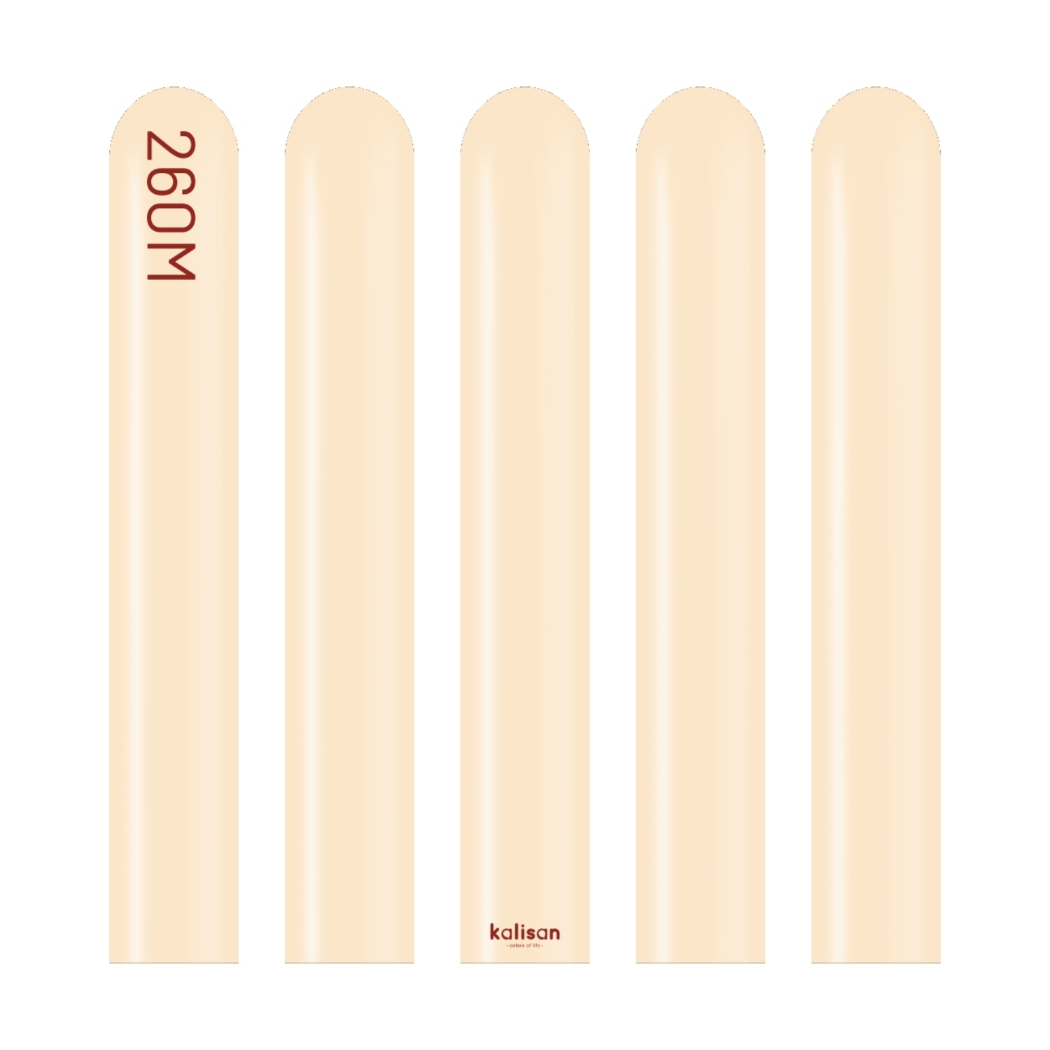 Modelovací balonky pudrové, Standard Blush 260M – 100 ks