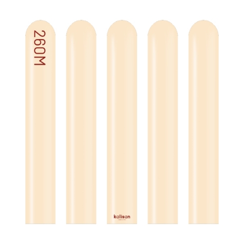 Levně Modelovací balonky pudrové, Standard Blush 260M – 100 ks
