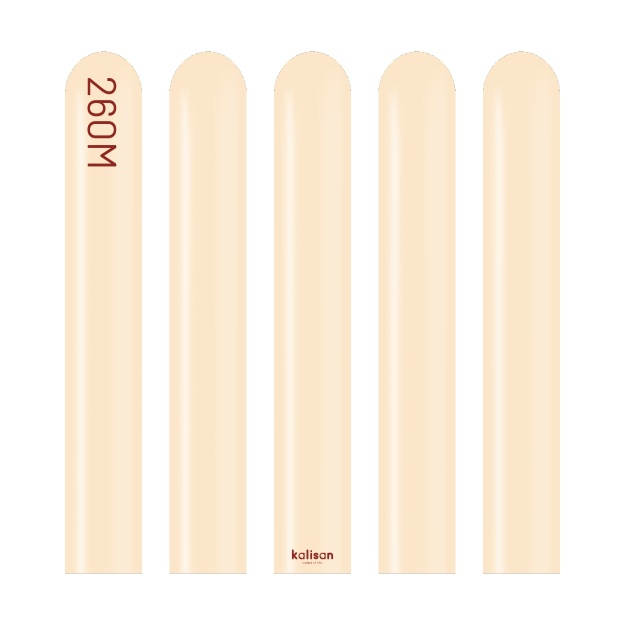Obrázek Modelovací balonky pudrové, Standard Blush 260M – 100 ks