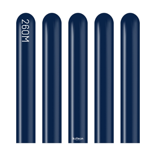 Levně Modelovací balonky tmavě modré, Standard Navy 260M – 100 ks