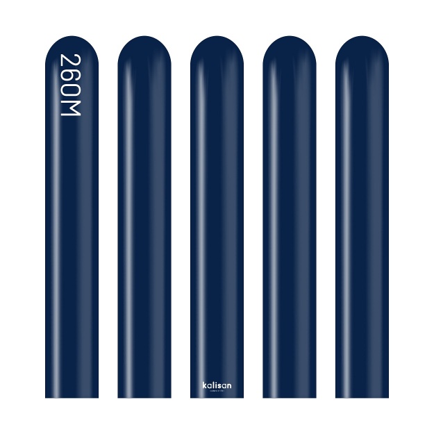 Obrázek z Modelovací balonky tmavě modré, Standard Navy 260M – 100 ks 