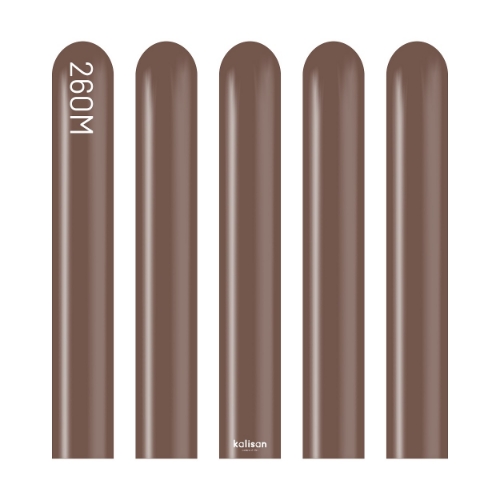 Levně Modelovací balonky hnědé, Standard Chocolate Brown 260M – 100 ks
