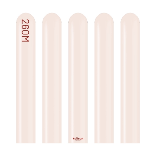 Modelovací balonky pudrově růžové, Standard Pink Blush 260M – 100 ks