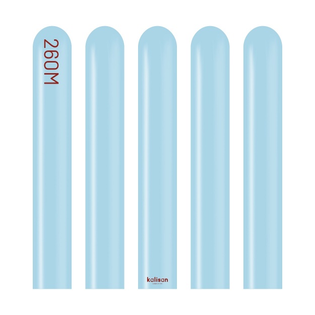 Obrázok z Modelovacie balóniky modré, Macaron Blue 260M - 100 ks