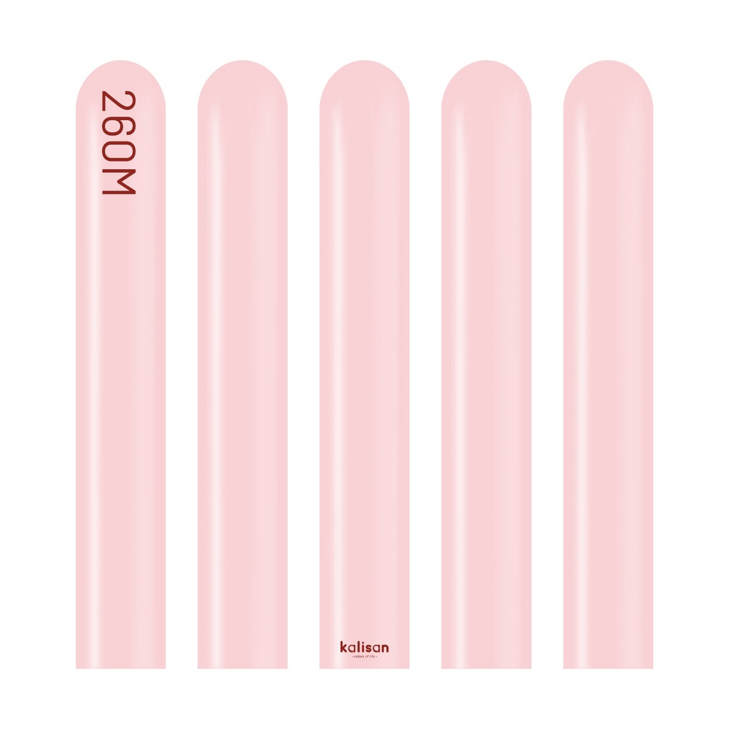 Modelovací balonky růžové, Macaron Pink 260M – 100 ks