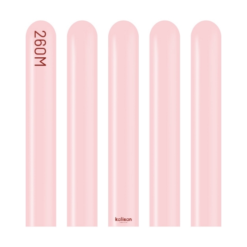 Levně Modelovací balonky růžové, Macaron Pink 260M – 100 ks