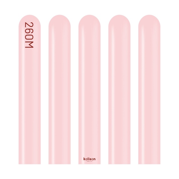 Obrázok z Modelovacie balóniky ružové, Macaron Pink 260M – 100 ks