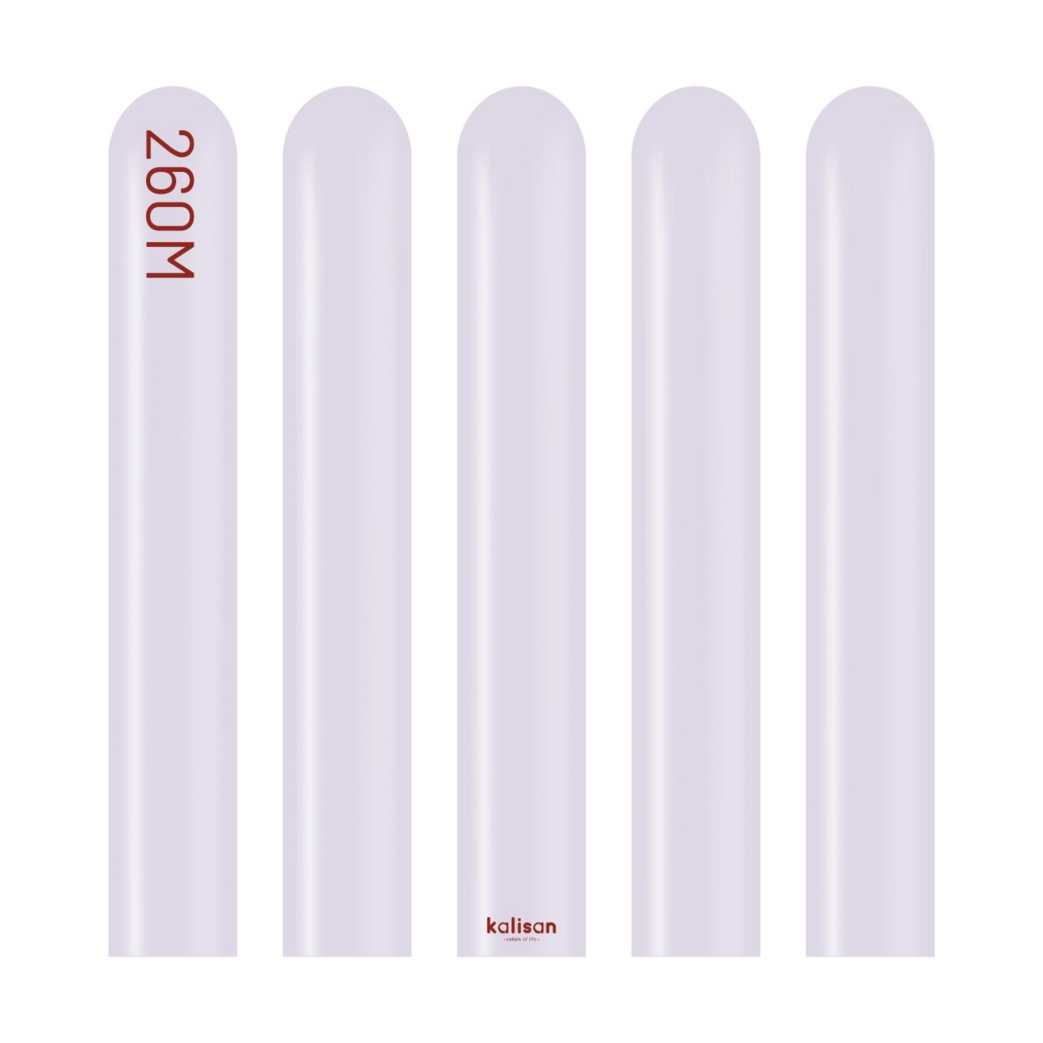 Modelovací balonky světle fialové, Macaron Lilac 260M – 100 ks