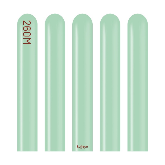 Obrázok z Modelovacie balóniky zelené, Macaron Green 260M - 100 ks