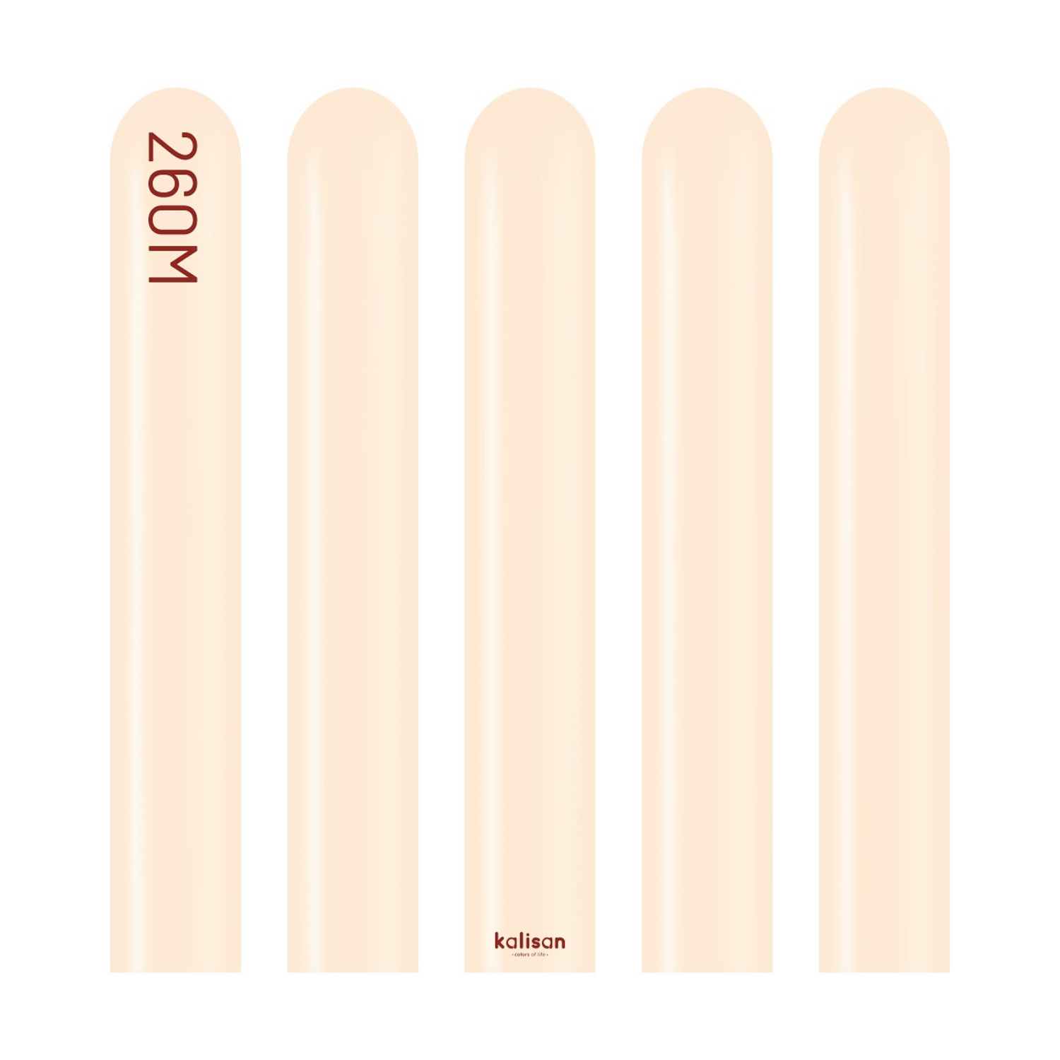 Levně Modelovací balonky lososové, Macaron Salmon 260M – 100 ks