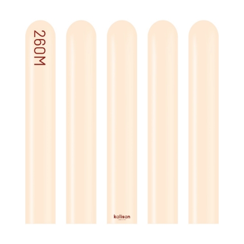 Levně Modelovací balonky lososové, Macaron Salmon 260M – 100 ks