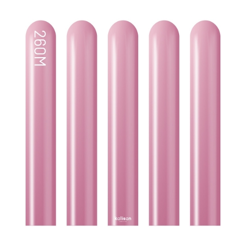 Levně Modelovací balonky růžové, Mirror Pink 260M – 50 ks