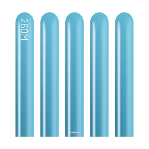 Levně Modelovací balonky modré, Mirror Blue 260M – 50 ks