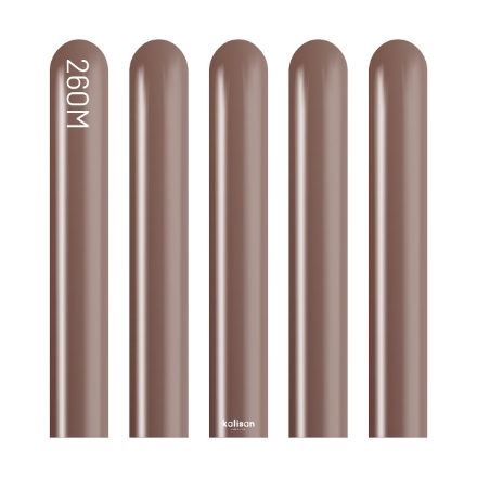 Obrázek Modelovací balonky hnědé, Mirror Chocolate 260M – 50 ks