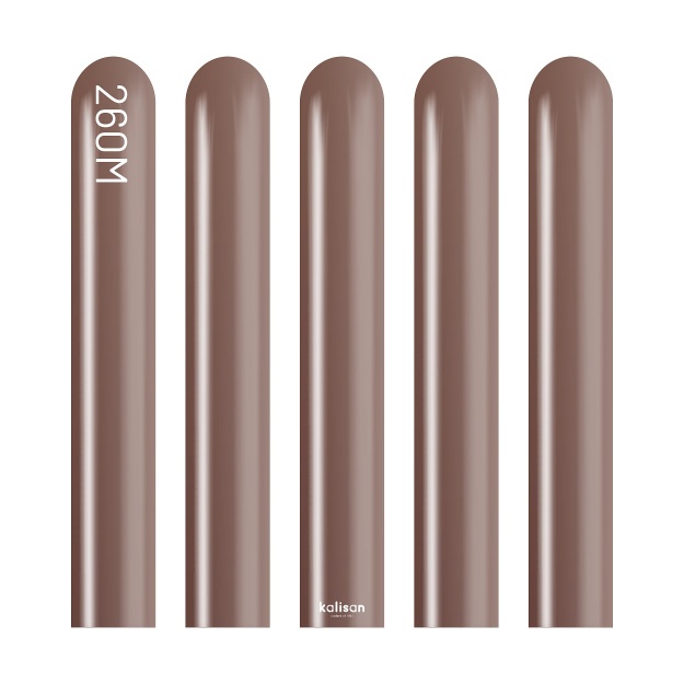 Obrázok z Modelovacie balóniky hnedé, Mirror Chocolate 260M - 50 ks