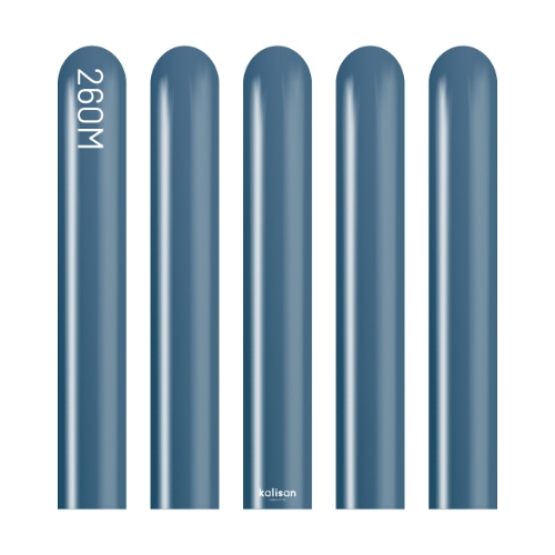 Levně Modelovací balonky tmavě modré, Mirror Navy 260M – 50 ks