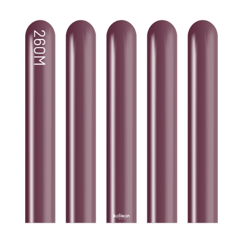 Levně Modelovací balonky vínové, Mirror Burgundy 260M – 50 ks